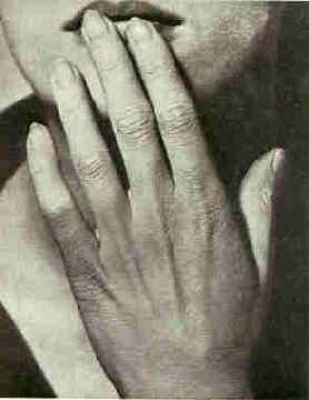 hands on lips Man Ray